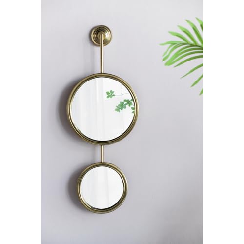 2 Circle Mirrors for Wall Decor, Unique rary Wall Mirror
