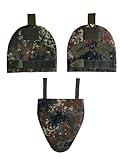 Generic New Airsoft Paintball Tactical Molle Outer Shoulder Guards Deltoid Protector Pads + Detachable Groin Pad Sets Nylon Flecktarn Germany Camo, Medium, Black