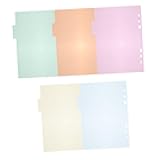 PLAFOPE 10pcs A5 Binder Dividers with Insertable Multicolor Plastic Tabs Binder Page Office Supplies Index Page Dividers for Binders, Colorful Tabs, Organizational Folder Labels, Multicolored Set