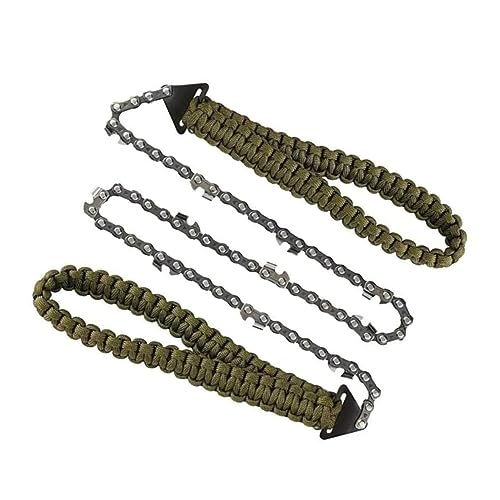 KICHOUSE 1pc Portable Camping Life Rope Handropesawchain Effort-saving Chainsaw