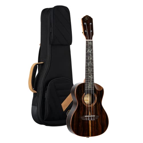 Ukulélé Concert électro-acoustique Ortega Guitars – Série Elite – housse incluse – Solid Ziricote (RUET-ZC) - Les Beatles, Paul McCartney, John Lennon, RIngo Starr, George Harrison Ukulélé Concert électro-acoustique Ortega Guitars - Série Elite - housse incluse - Solid Ziricote (RUET-ZC)