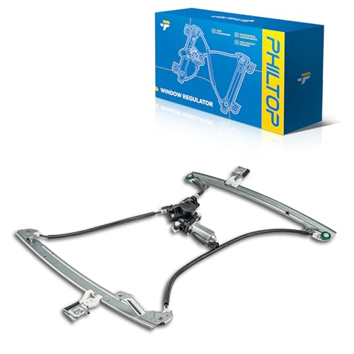 Image of PHILTOP Front Left Driver Side Power Window Regulator and Motor Assembly Compatible with 2004-2007 Dodge Grand Caravan 2004-2007 Dodge Caravan Replaces 741-534,2 Pins