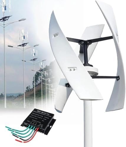 Kit generador de turbina eólica con Controlador de Carga, Equipo productor de Electricidad Vertical, generador de turbina eólica de Eje Vertical silencioso de 10000W/12000W Mejorado, levitac