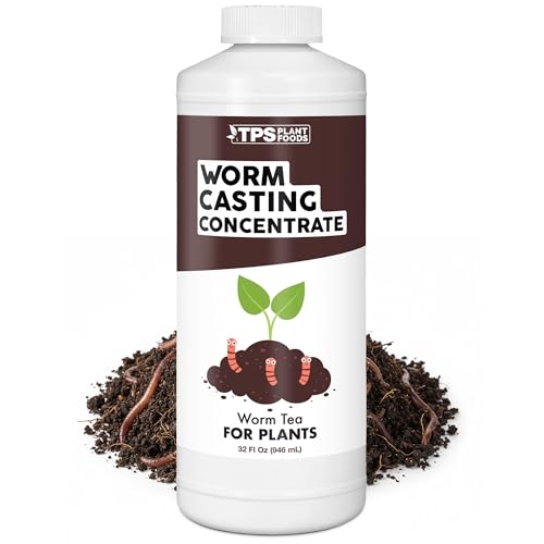 Worm Casting Tea Concentrate Liquid Microbial Supplement for Living Soil Stronger Roots & Healthier Plants 32 oz