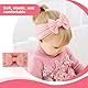 EIHI 4 Stück Stirnband Baby Mädchen, Haarband Baby, Baby Stirnband, Baby Mädchen Nylon Stirnbänder Neugeborene Kleinkinder Haarbänder Und Bögen Kinder Haarschmuck(4Farbe)