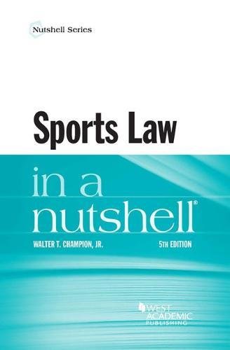 Buy Sports Law in a Nutshell (Nutshell Series) — BookShops.in