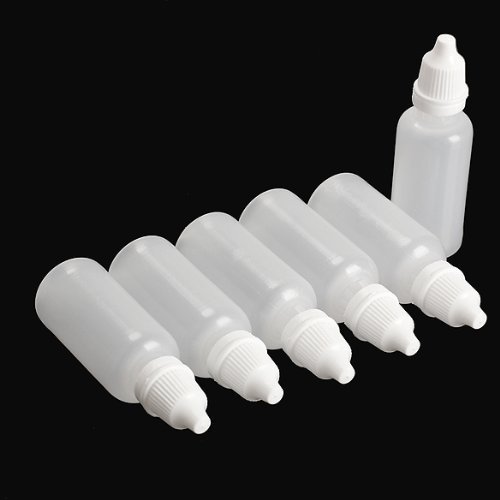 DIY Crafts 50ML, Dropper Bottles, 50 Pcs Clear White Plastic Empty Squeezable Dropper Bottles Eye Li(50ML, Dropper Bottles) 1
