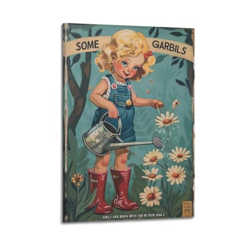 Toile vintage Garden in Their Souls idée cadeau femme passionnée jardin