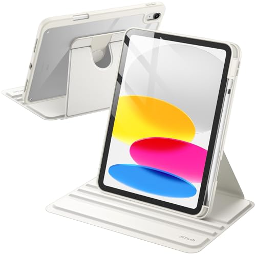 JETech Coque Rotative pour iPad (A16) 11ème/10ème Génération (2025/2022) avec Porte Pencil, Étui Housse de Protection Rotation à 360 Degrés Support, Dos...