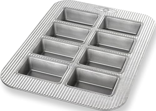 USA Pan Bakeware Nonstick Mini Loaf Pan, 8-Well
