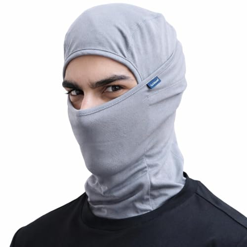 Image of TEKCOOL Face Mask for Bikers in Riding UV Protected Full Face Mask Balaclava for Men Black Mask for Bike Riding & Cycling, Full Face Helmet Mask for Men