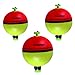 THKFISH Fishing Bobbers 5PCS EVA Foam Round Floats Red/Green Snap-On Spring Fishing Buoy Accessories for Freshwater Saltwater 2/3oz (1.9X2 inch)