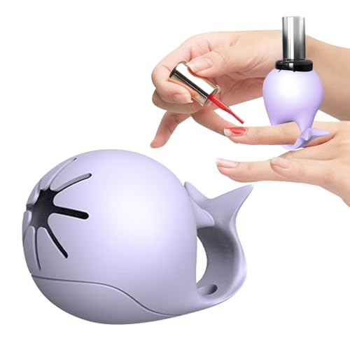 Soporte de botella de esmalte de uñas impregnado | Soporte de botella de uñas imprecisable | Soporte de gel de silicona antideslizante para mujeres y niñas, anti-spill