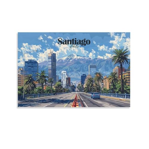 Peinture Santiago Chile toile pour habiller un mur vide de couloir