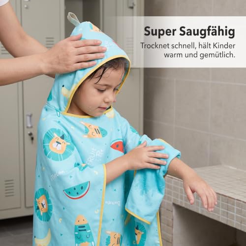 Toalla con capucha para niños toalla de baño infantil microfibra 3