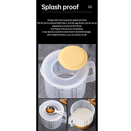 Tazón mezcla con tapa 2.5L transparente para cocina miniatura 6
