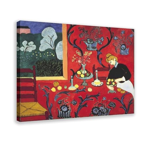 Toile Henri Matisse Harmonie en rouge décoration murale pour bureau et salon zen