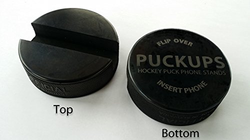 Puckups - The Original Indestructible Hockey Puck Cell Phone Stand - The Best Universal Smartphone Stand. Compatible For All Iphone/Samsung/Google/Lg Smartphones. Made From A Real Hockey Puck (1 Pack) #TOP3
