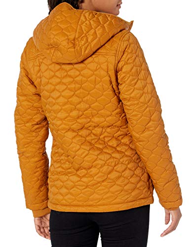 Amazon Essentials Damen Leichter wasserabweisender Sherpa-Futter Kapuzenpuffer Camel, Größe S