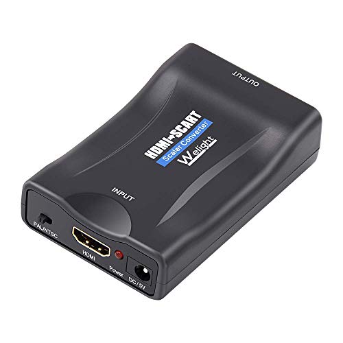 Welight Adaptateur HDMI vers Péritel 1080p HD Convertisseur Compatible Xbox Playstation 3 4 Apple TV Scart Cover