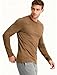 Men Crew Neck Undershirt丨Long Sleeve Going Out Top Thermal Shirt Athletic Basic T Shirts(Brown, XXL)