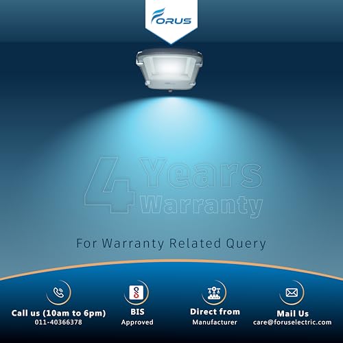 Image of Forus LED Street Light 20W with 4 Years Warranty, Waterproof Outdoor LED Street Light Cool White, Energy Efficient Area Light for Home, Garden, Road, Parking Lot, Commercial Street Lighting (1 PC)
