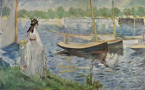 Carteles y pinturas murales Seine-ufer bei Argenteuil lámina decorativa Manet 60x90