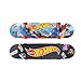 DEQUBE - Monopatín Hotwheels - Skate con Superficie Antideslizante - Ejes de Metal - Rodamientos 608z. - Dimensiones 71 X20 X10cm (Deqube 914D00186)