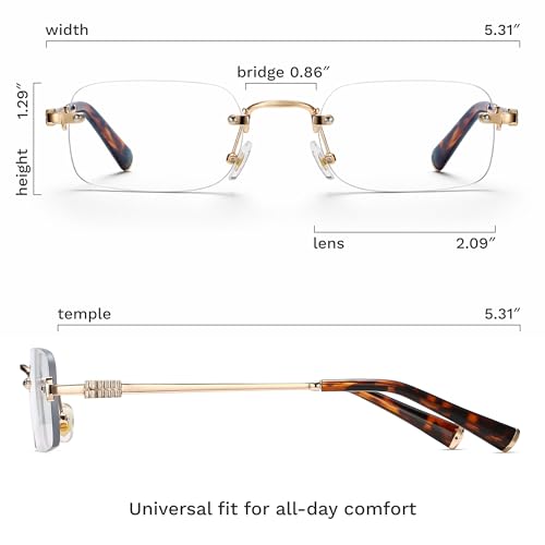 Image of livho Blue Light Blocking Glasses for Women and Men, Lightweight Metal Frame Computer Glasses, Anti Eye Strain, UV Protection