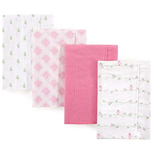 Image of Luvable Friends Unisex Baby Cotton Flannel Burp Cloths, Bird, One Size
