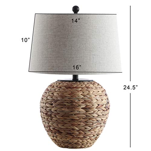 Jonathan Y Jyl6501A Alaro 24.5" Banana Leaf Basket Led Table Lamp Coastal Cottage Industrial Bedside Desk Nightstand Lamp For Bedroom Living Room Office College Bookcase Led Bulb Included, Natural #TOP5