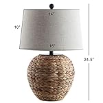 JONATHAN Y JYL6501A Alaro 24.5" Banana Leaf Basket LED Table Lamp Coastal Cottage Industrial Bedside Desk Nightstand for Bedroom Living Room Office College Bookcase LED Bulb Included, Natural - Image 5