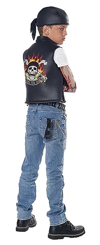 Disfraz Chaleco Biker Cool Kid X-Large Negro miniatura 2