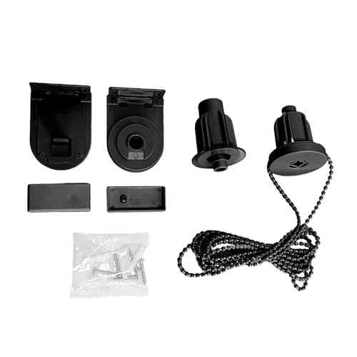 Blindecor | Kit de Mecanismo para Cortinas Enrollables | Compatible con Tubos de 43 mm - Negro | Caja mecanismos de sustitución Completo