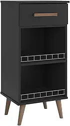 Balcão Fruteira Suporte para Galão Agua Bebedouro Armário Fenix Pé Palito (Preto)