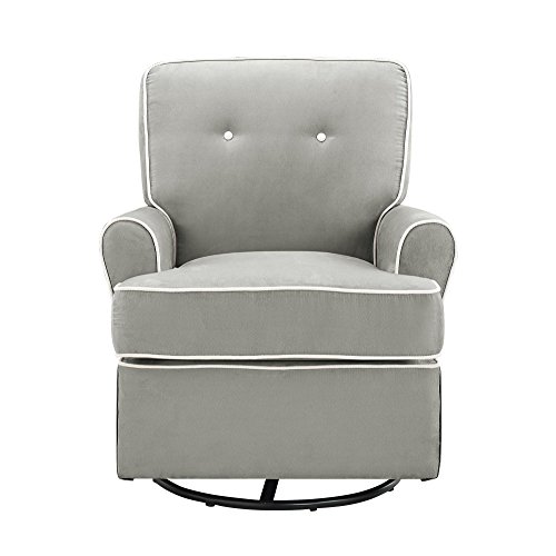 Baby Relax The Tinsley Nursery Swivel Glider Chair, Grey