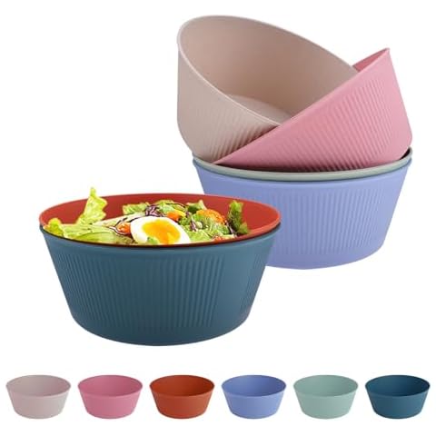 Doafoce Lot de 6 Saladiers en Plastique Cover