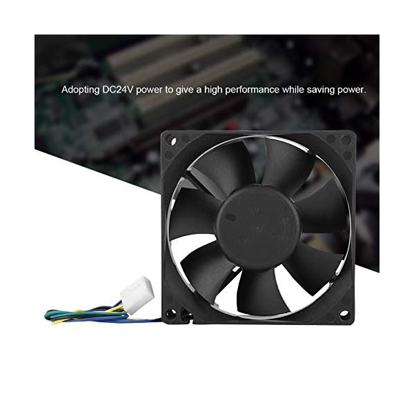 Ventilador de refrigeración de la CPU, 80mm 4Pin PWM Temperatura Contro Alta Flujo de aire Bajo nivel de ruido PC Caja del ordenador Ventilador del enfriador de aire - Image 5