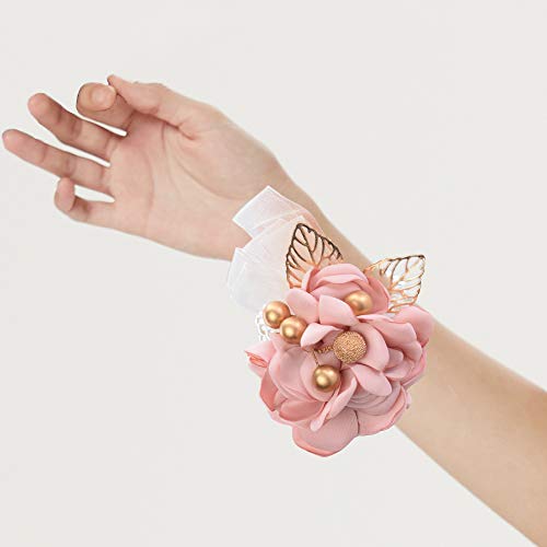 Ttcorock BS-BIB-PR01 Baby In Bloom Sash & Wrist Corsage Kit - Blush Peach Baby Shower Sash Baby Shower Favors New Mom Gifts thumb #3