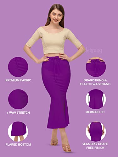Image of Mehrang Stretchable Saree Shapewear Petticoat for Women, Cotton Blended,Petticoat,Skirts for Women,Shape Wear Dress for Saree