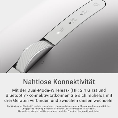 DELL Premier wiederaufladbare Wireless-Maus – MS7421W – Platinum Silver (Silber) – Ansicht 3