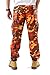 BACKBONE Mens Fashion Bright Camouflage Cargo Pants Military Combat Style BDU Pants (XL, Orange Camo)