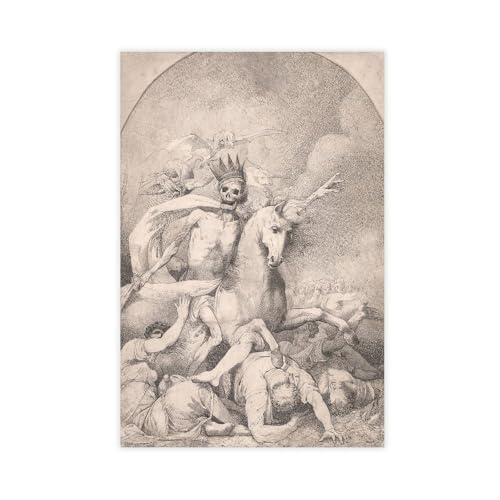 Impression sur toile John Hamilton Mortimer pour une déco de chambre élégante 30x45cm