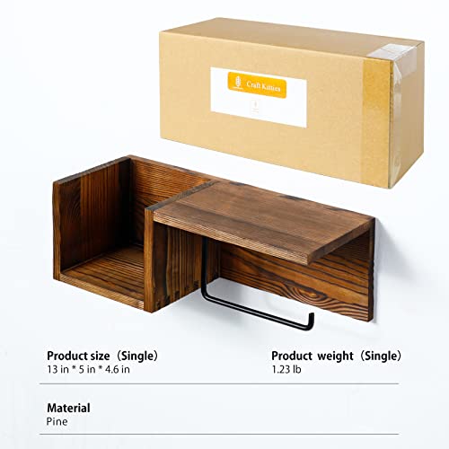 Versatile Wooden Toilet Paper Holder With Shelf For Bathroom And Home Decor Woodopoly® #TOP3