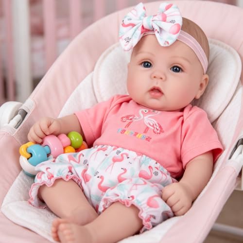 Image of Milidool Realistic Reborn Baby Dolls Girl - Realistic Baby Dolls Girl Real Looking 18 inch Doll with Soft Poseable Body, Lifelike Newborn Baby Doll, Kids Gift for 3+ Years Old