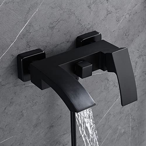 Robinet baignoire cascade mélangeur douche mural laiton