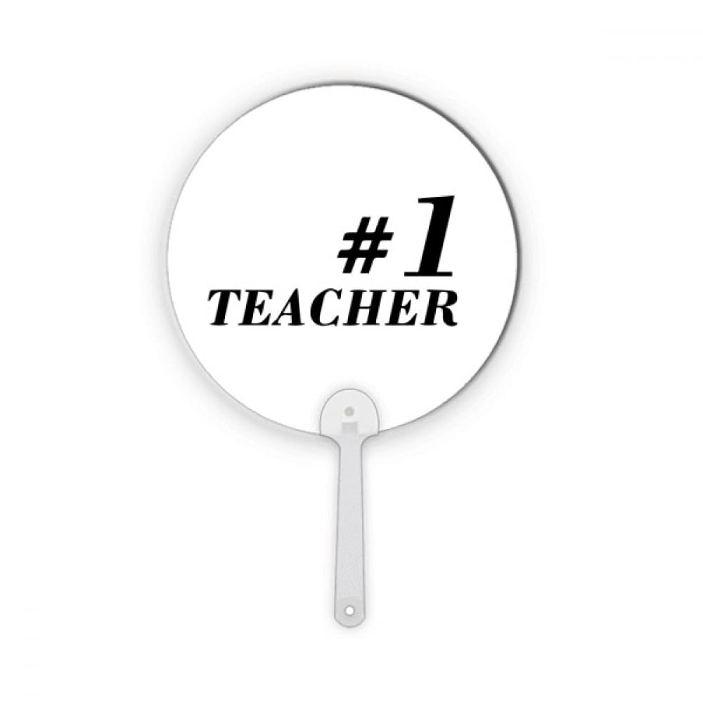 Éventail rond en plastique No/No Number.1 pour enseignant et étudiant