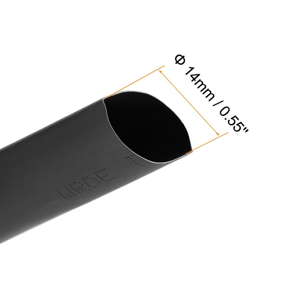 Unifizz Heat Shrink Tubing 14mm Dia 23mm Flat Width 2:1 Ratio Shrinkable Tube Cable Sleeve 3m - Black - Image 2