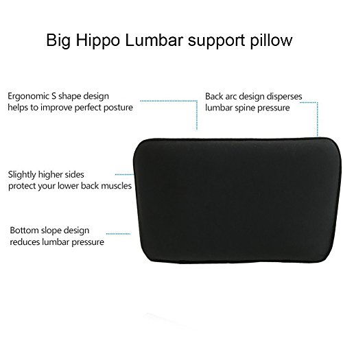 Travesseiro de suporte lombar multiuso Big Hippo - Design ortopédico Sciatica suporte de espuma de m