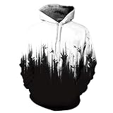 NEWCOSPLAY Unisex 3D Graphic Hoodies for Men Realistic Digital Print Pullover Hoodie Hooded Sweatshirt(Handprint, L-XL)